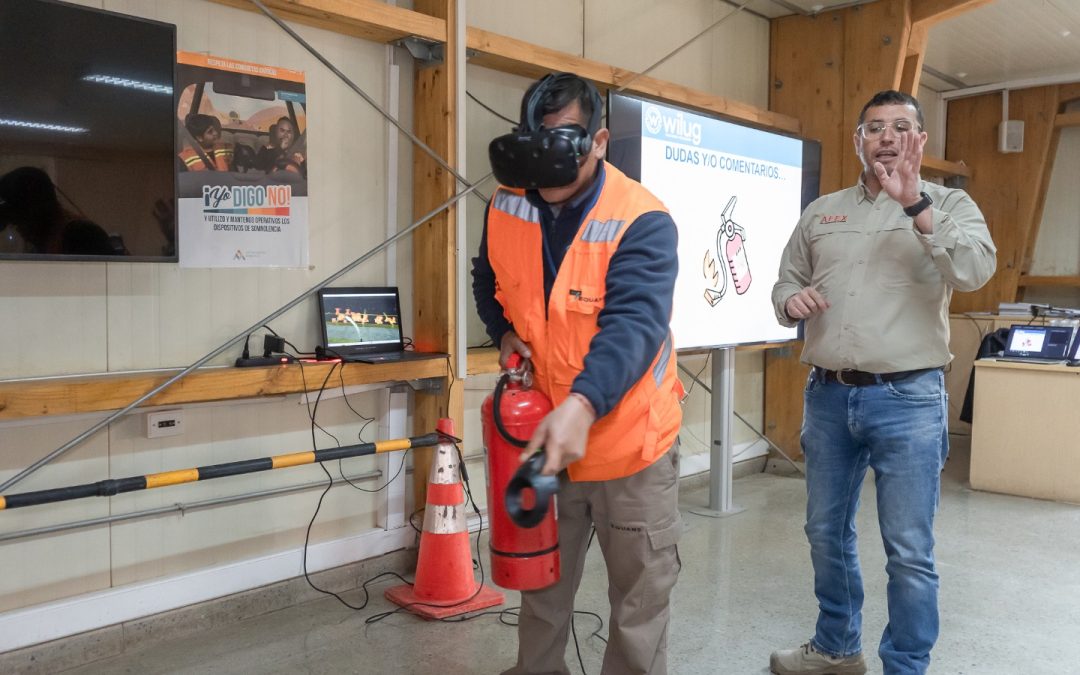 Con realidad virtual realizan curso para uso de extintores