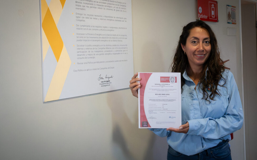 Centinela obtuvo la certificación ISO 50.001 en gestión energética