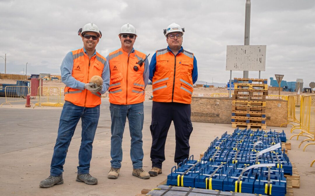 Economía circular: piloto transforma bolas de molino en placas de desgaste