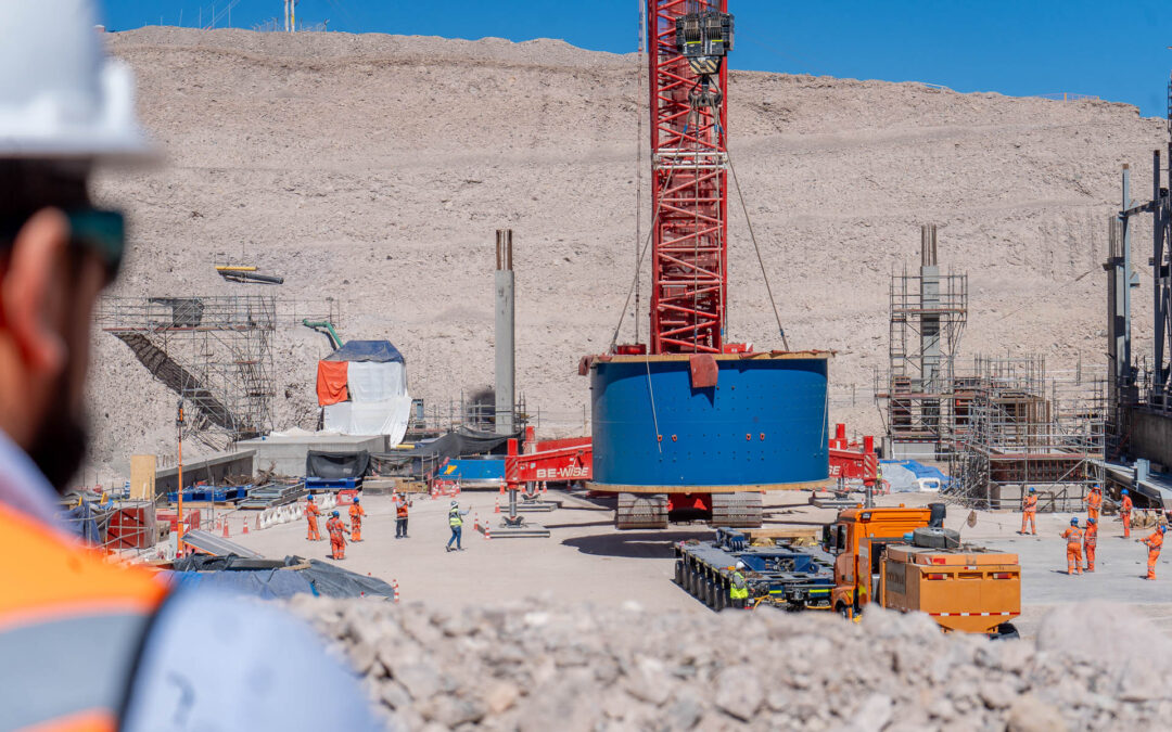 ¡Shells del molino de bolas N°2 llegaron a la molienda!
